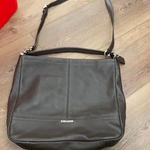 Brown leather coach handbag. New without tags